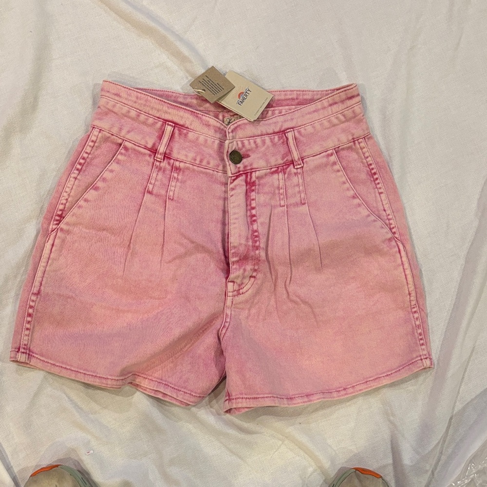 Faherty Pink High-Waist Women's Shorts(m61)